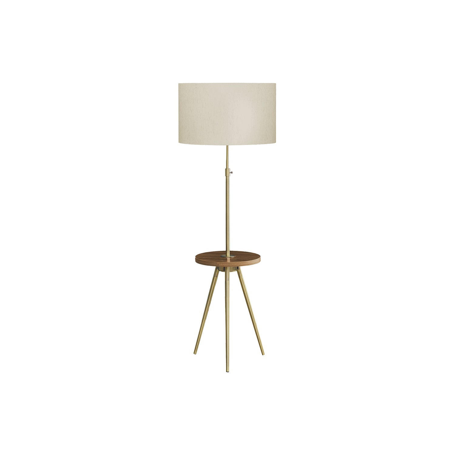 Monarch Specialties I 9746 - éclairage, lampadaire, 63 haut., métal doré, abat-jour ivoire/crème, contemporain
