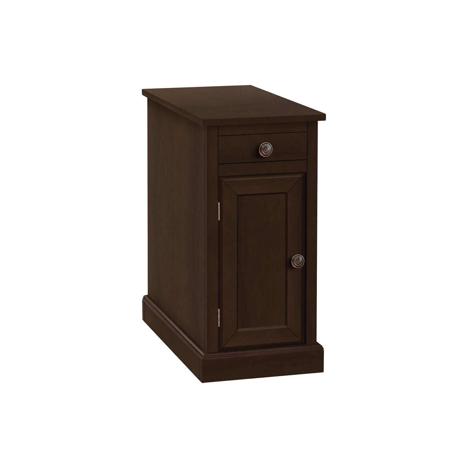 Monarch Specialties I 3964 - Accent Table, End, Side Table, Nightstand, Narrow, Bedroom, Lamp, Storage Drawer, Brown Veneer, Traditional