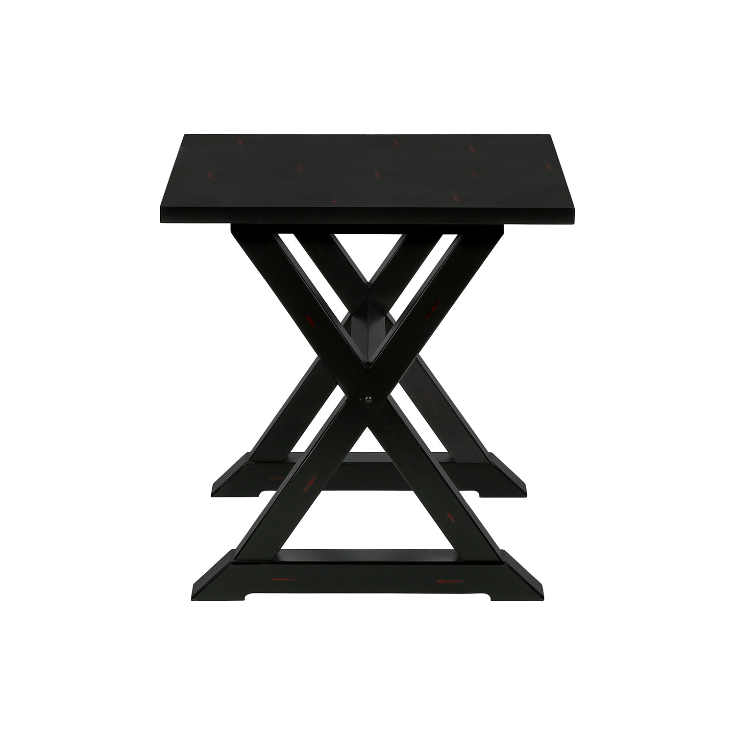 Monarch Specialties I 3987 - Accent Table, End, Side Table, Square, Nightstand, Bedroom, Lamp, Black Veneer, Transitional