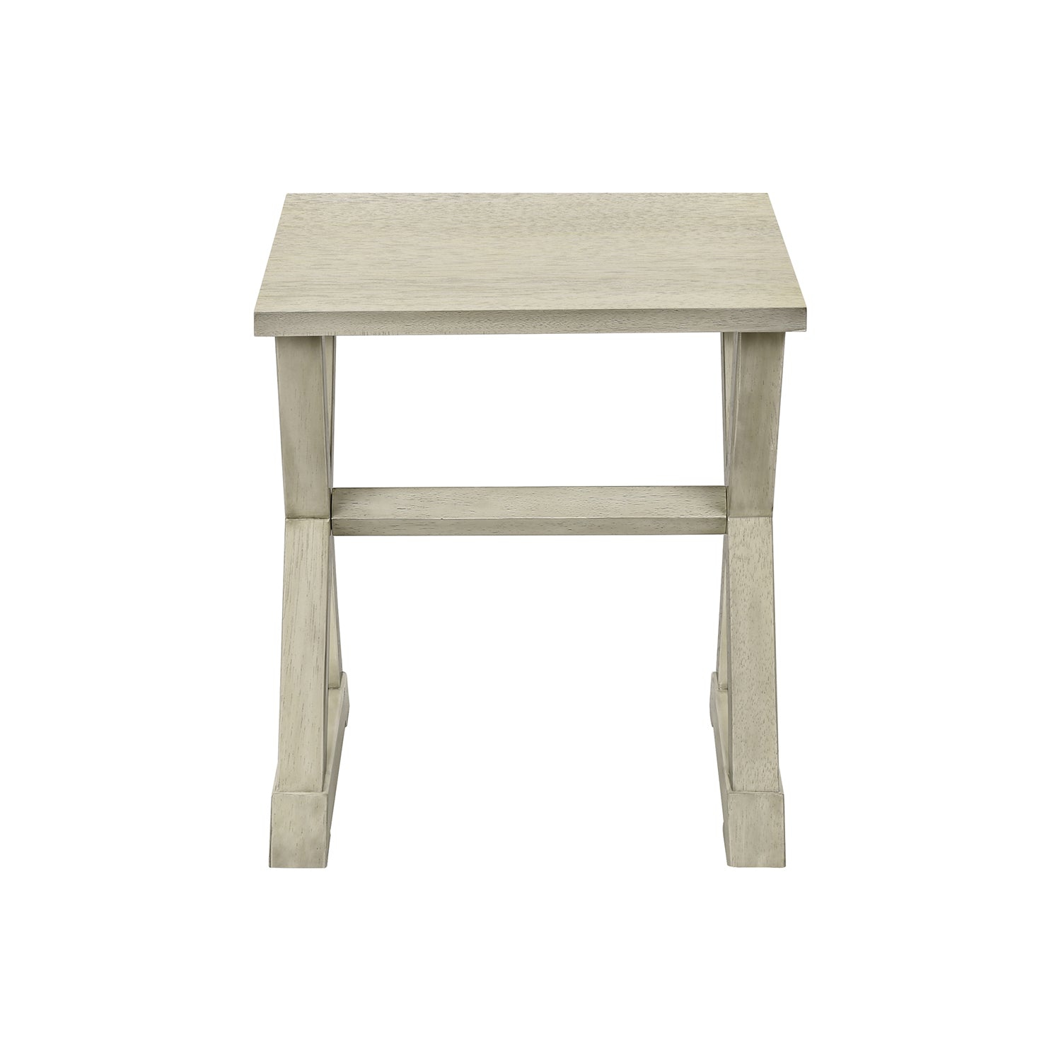 Monarch Specialties I 3989 - Accent Table, End, Side Table, Square, Nightstand, Bedroom, Lamp, Antique White Veneer, Transitional