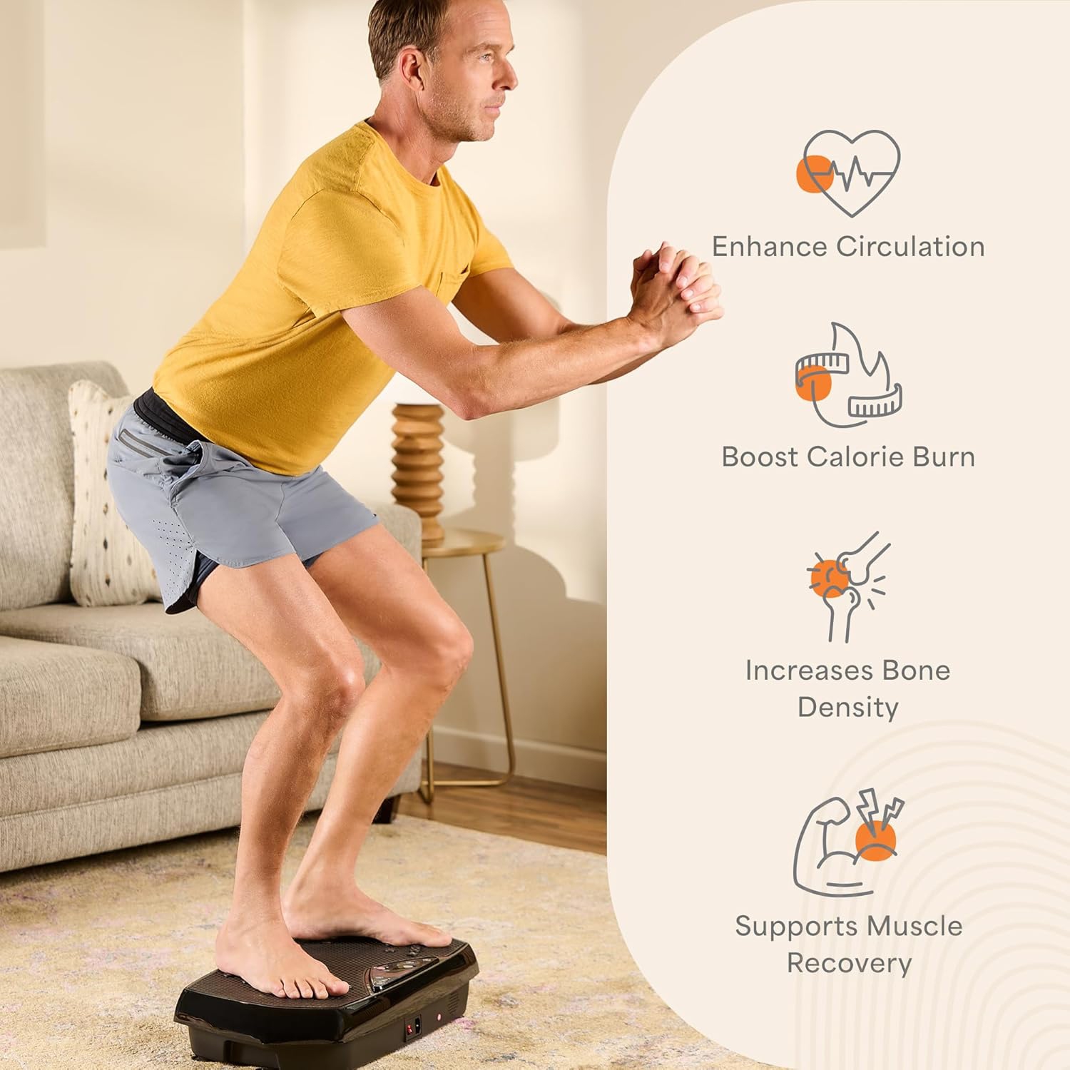 Appareil d'exercice avec plaque vibrante de Lifepro, sens magnétique – entraînement complet du corps et drainage lymphatique