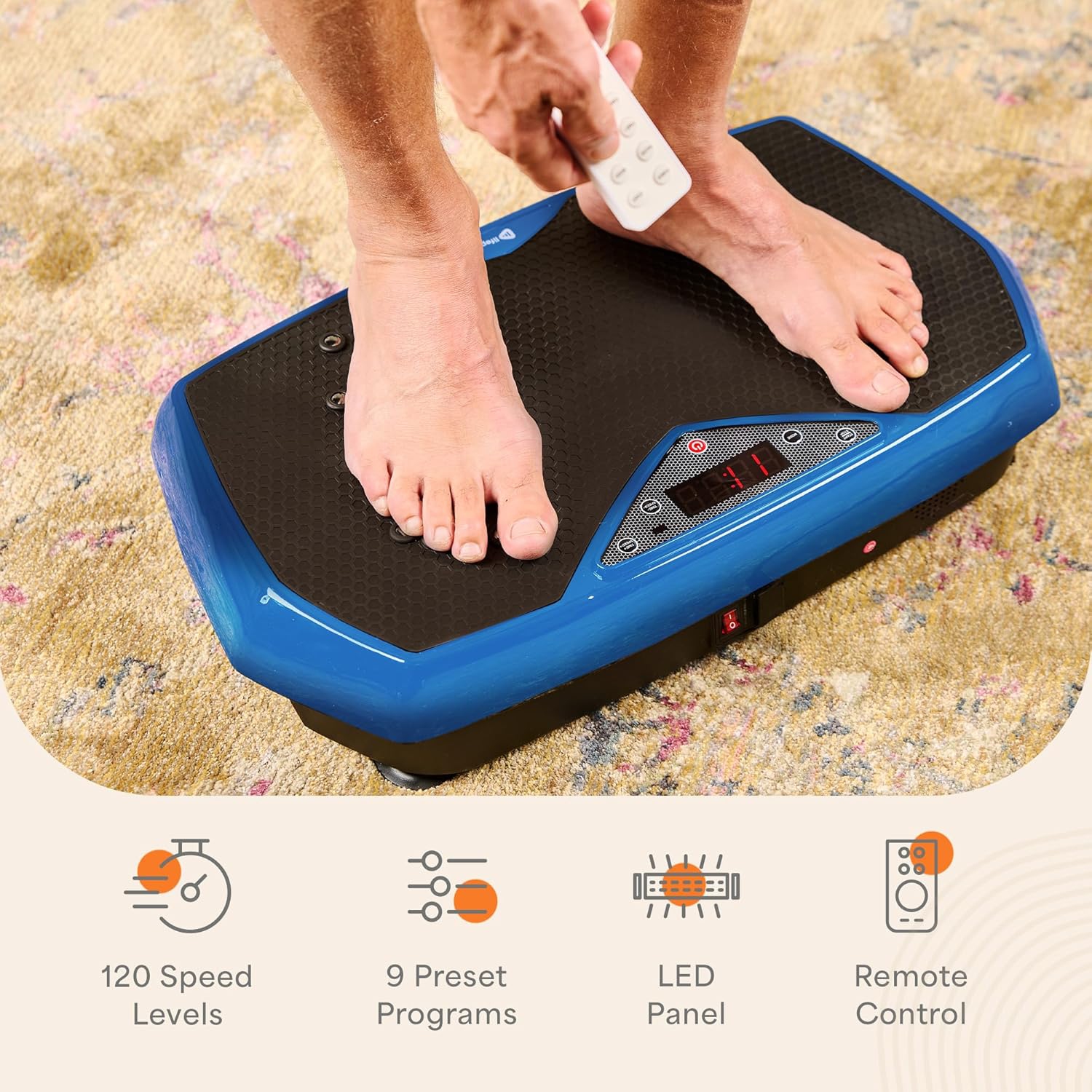 Appareil d'exercice Vibration plate de Lifepro avec Acupoints magnétiques pour un entraînement et une récupération complets du corps