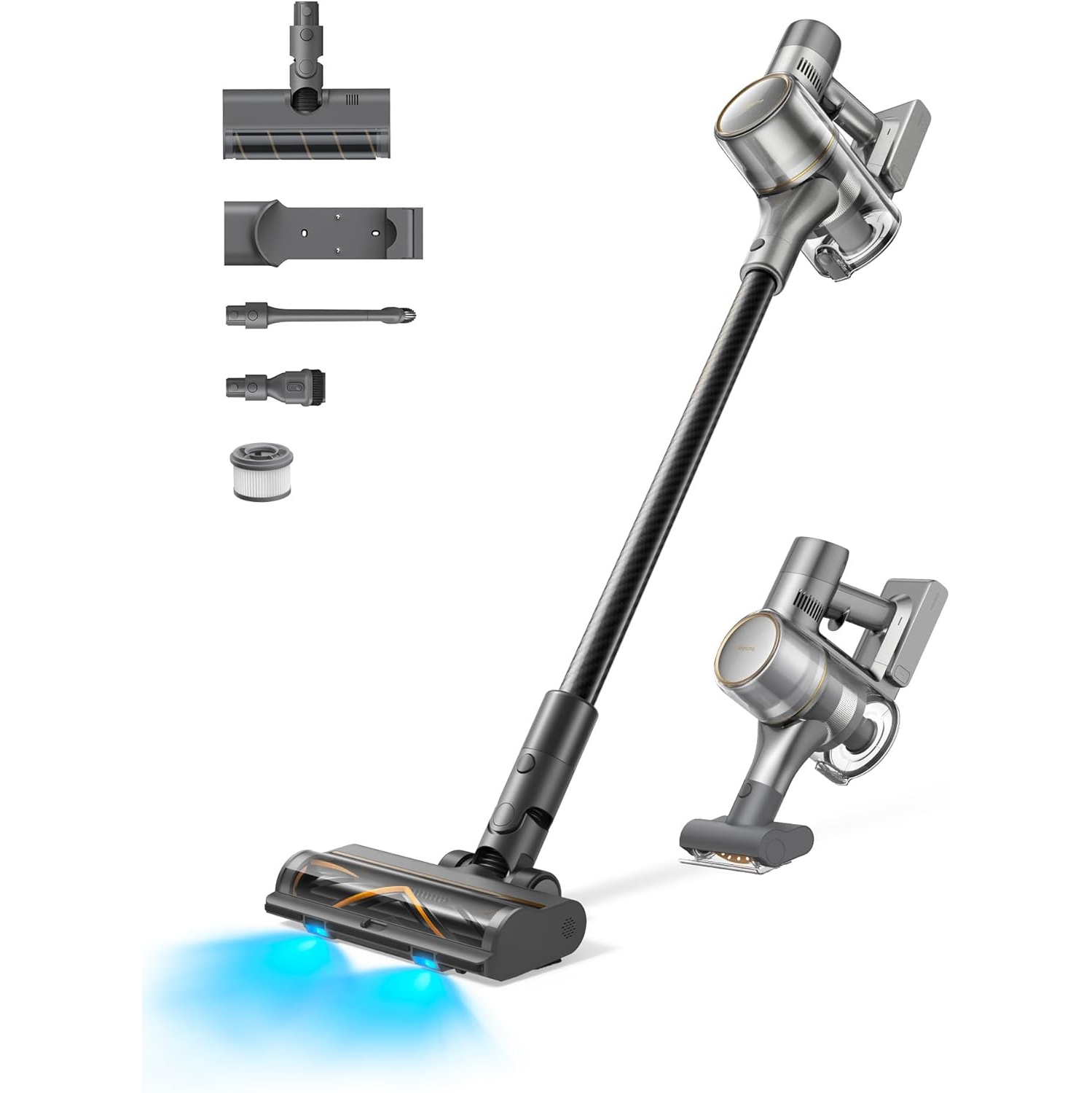 Aspirateur sans fil Dreame R20 : Tête de brosse double, Smart Stick, puissante rechargeable, 90&nbsp;Min Runtime, idéale pour les planchers durs, les