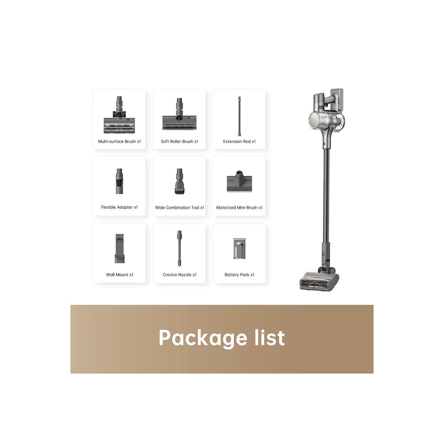 Aspirateur sans fil Dreame R20 : Tête de brosse double, Smart Stick, puissante rechargeable, 90&nbsp;Min Runtime, idéale pour les planchers durs, les