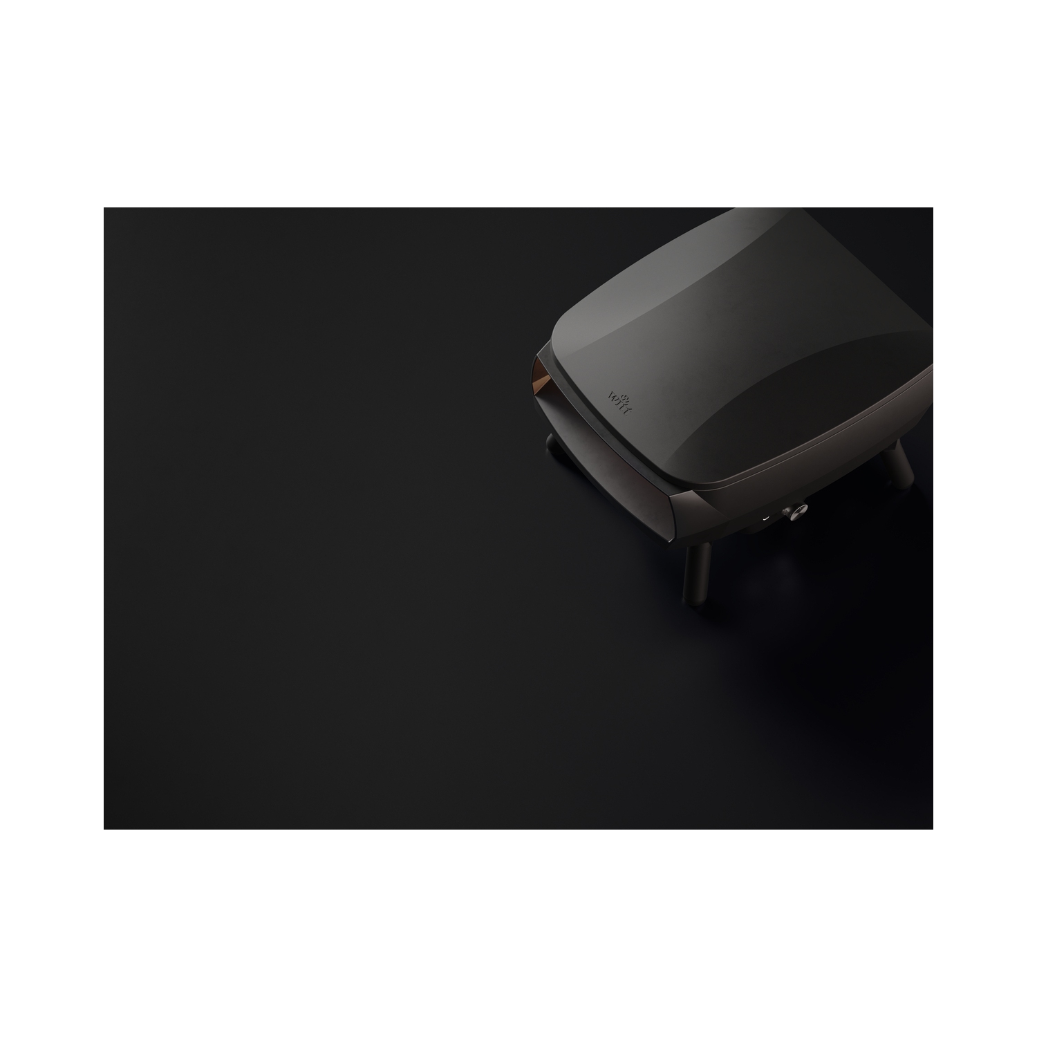 Four à pizza Piccolo de 13&nbsp;po de Witt avec pierre rotative - Noir mat