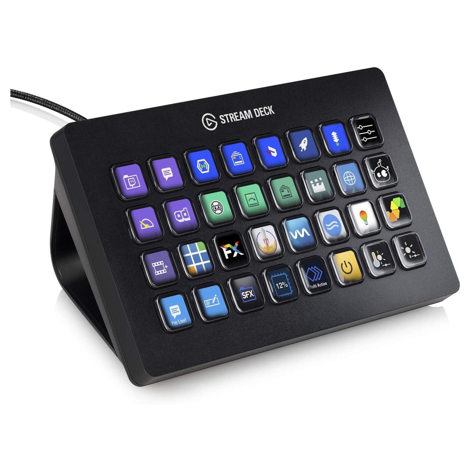 Refurbished(Excellent)- Elgato Stream Deck XL – Advanced Studio Controller, 32 macro keys