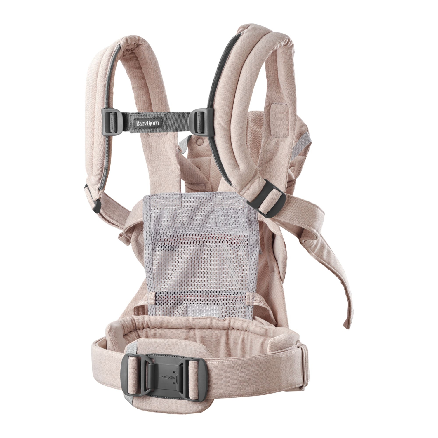 Porte-bébé Harmony de BabyBjorn en tissu mélangé tissé - Rose pâle
