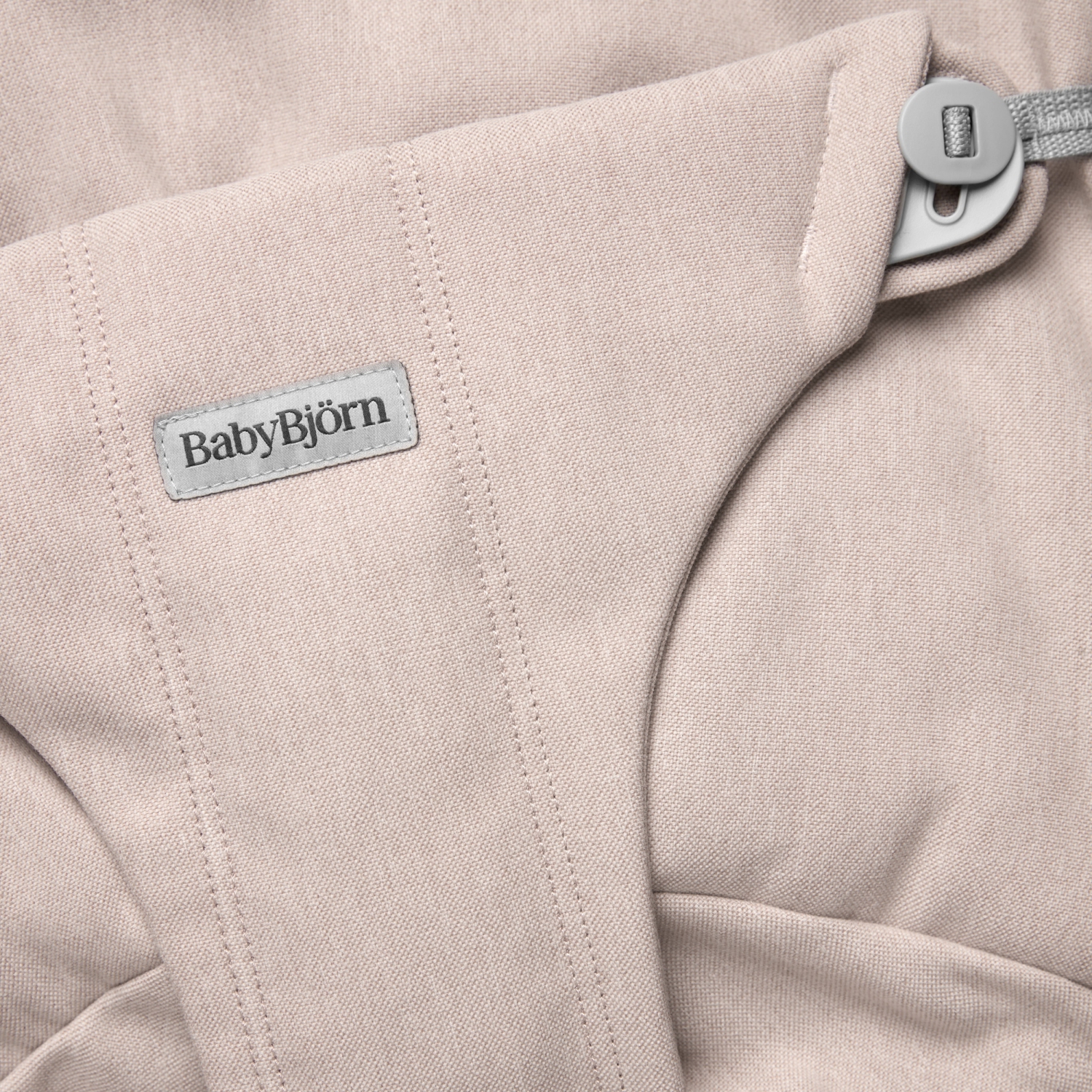 Siège sauteur Bouncer Bliss de BabyBjorn en tissu mélangé - Rose pâle sur cadre gris pâle