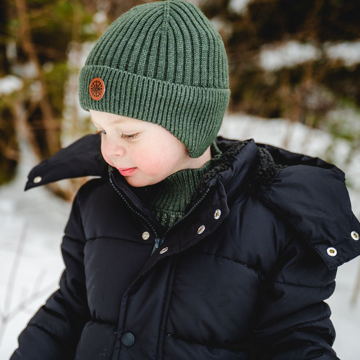 Calikids Cashmere-Feel Knit Windproof Winter Hat - Graphite