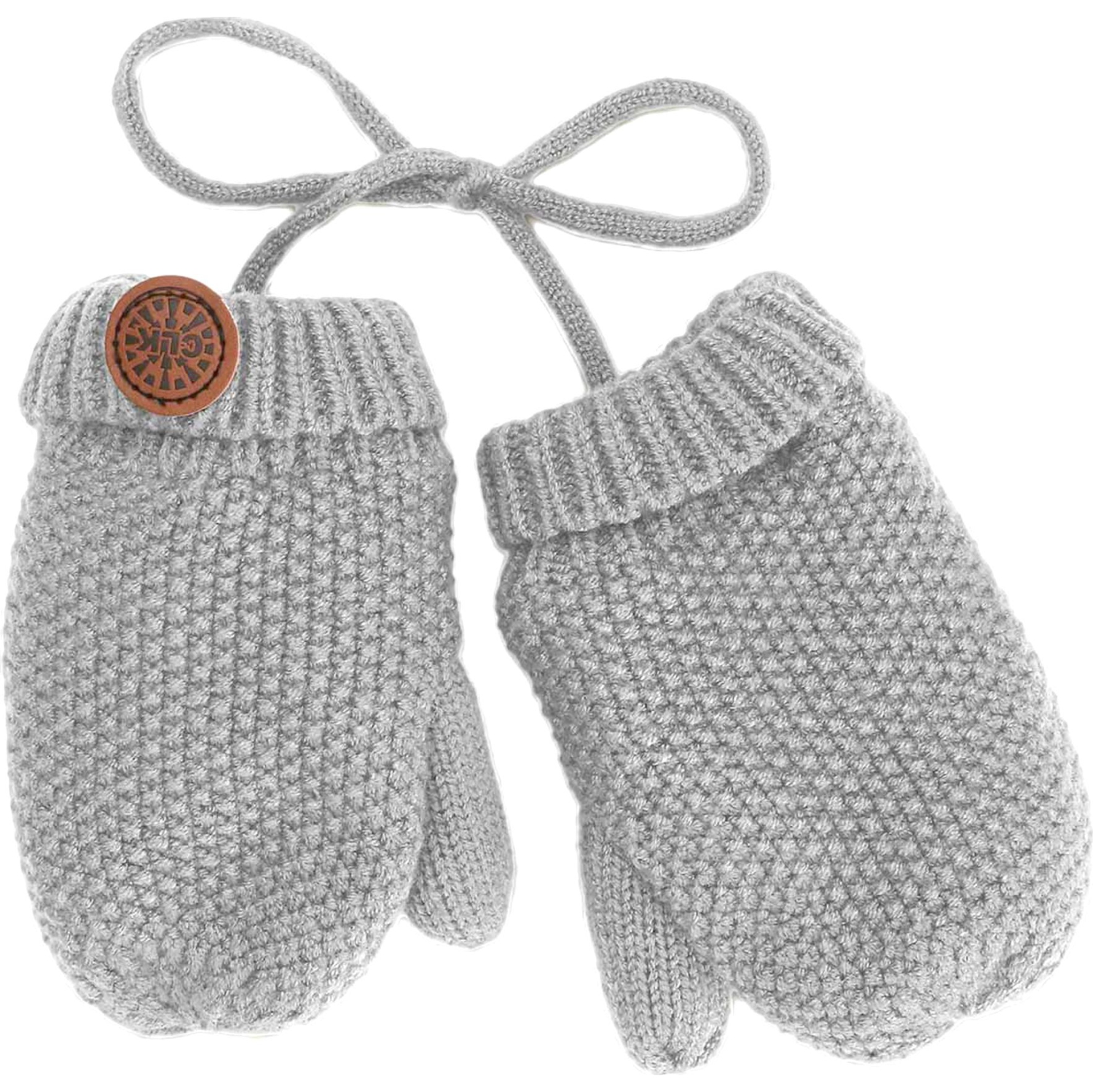 Calikids Cashmere-Feel Knit Winter Mittens - Grey (Medium, 18 Months - 3 Years)