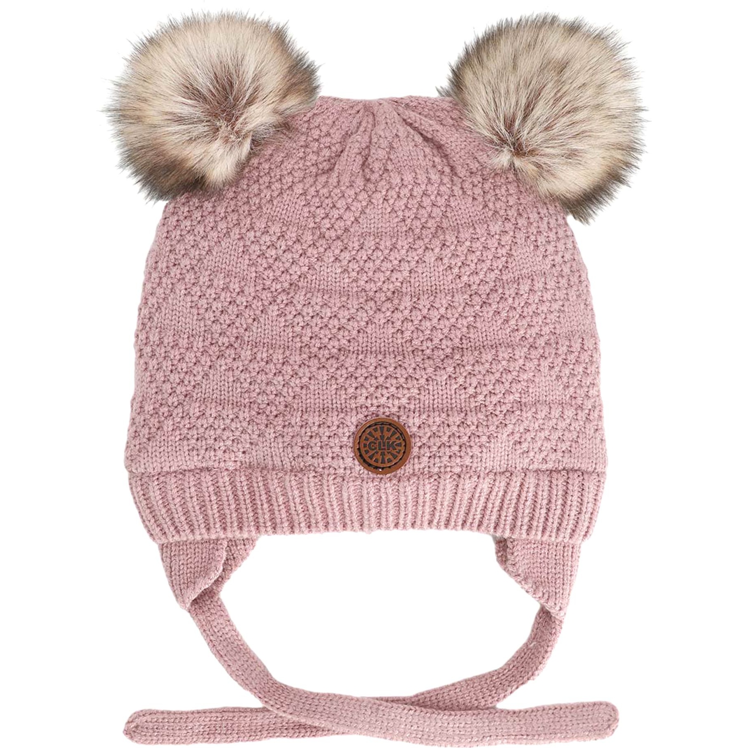 Calikids Cashmere-Feel Soft Touch Knit Winter Hat - Rose