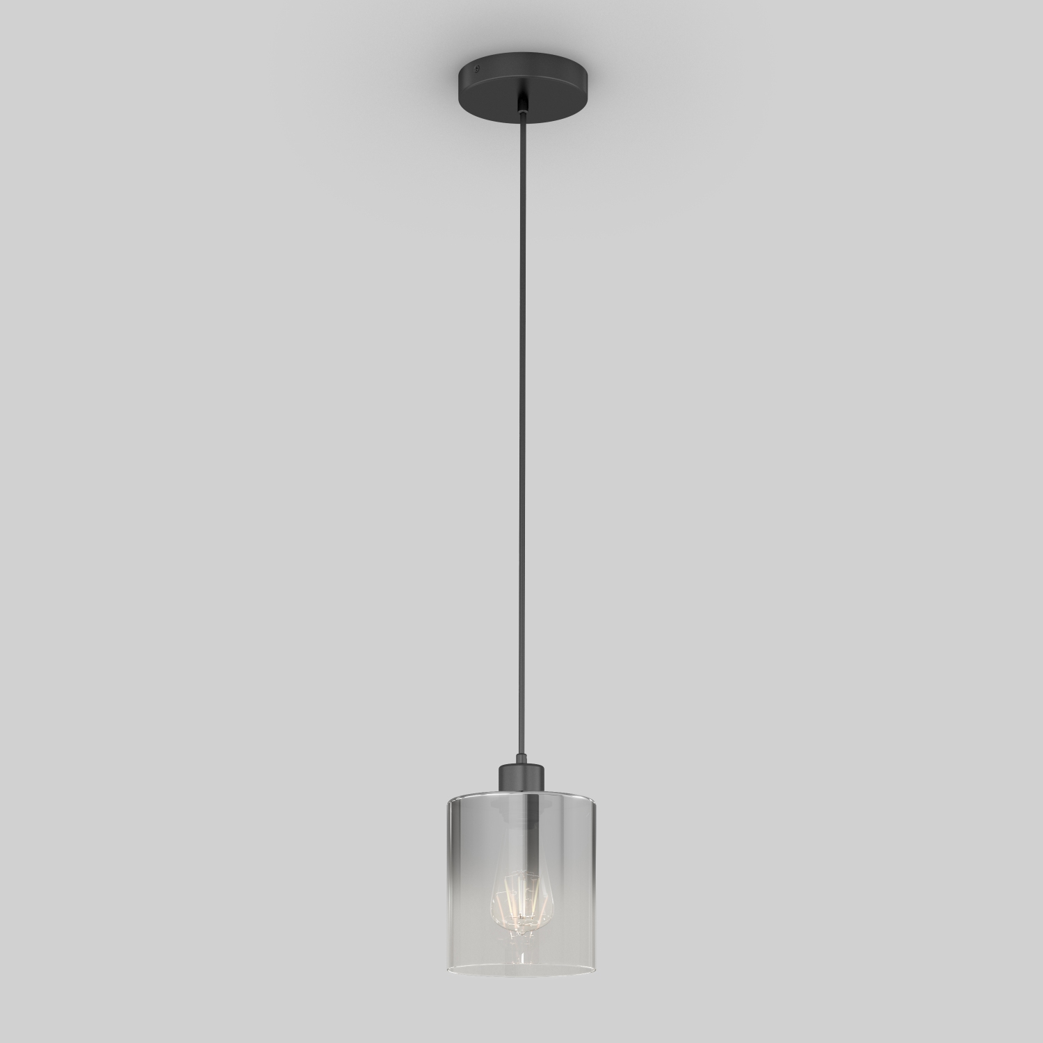 Artika Haze Contemporary Single Pendant Light, Matte Black