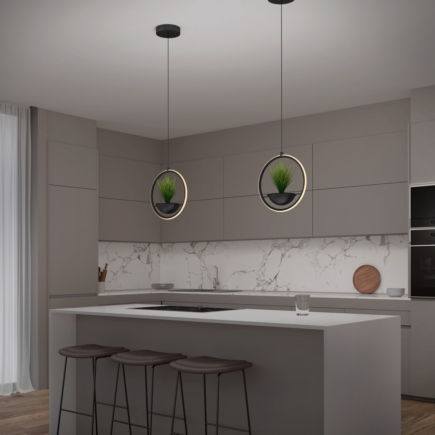 Artika – suspension et jardinière modernes Colin, noir mat