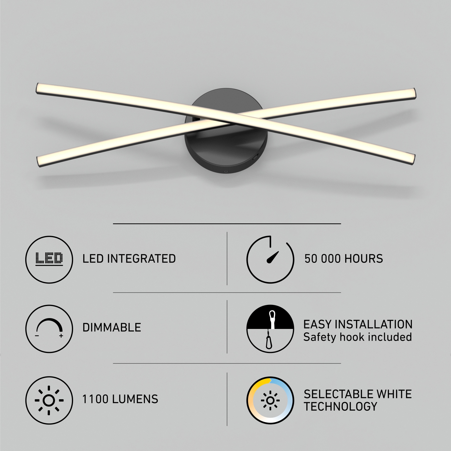 Applique de salle de bain moderne à DEL Olly d'Artika