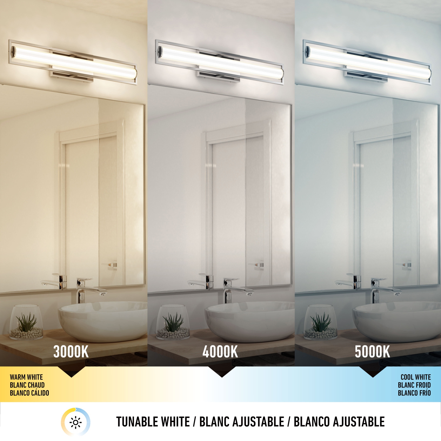 Applique de salle de bain moderne Artika Rialto, chrome