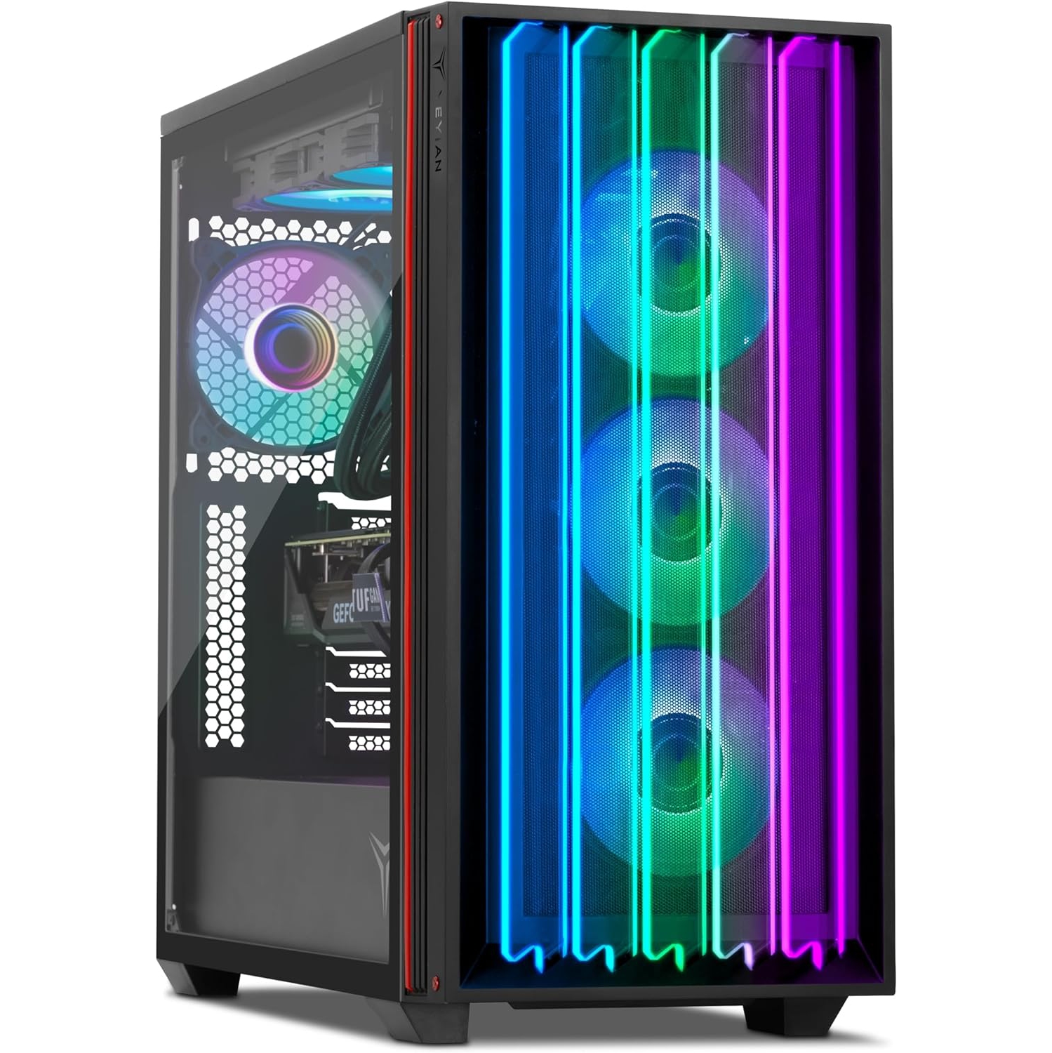 YEYIAN Prebuilt Gaming PC Mirage,AMD Ryzen 7 7800X3D 4.2GHz,GeForce RTX 4080 Super 16GB,32GB DDR5 6000Mhz RGB Memory,1TB NVMe SSD,360mm AIO Liquid Cool,850w PSU,WiFi & VR Ready,AI-