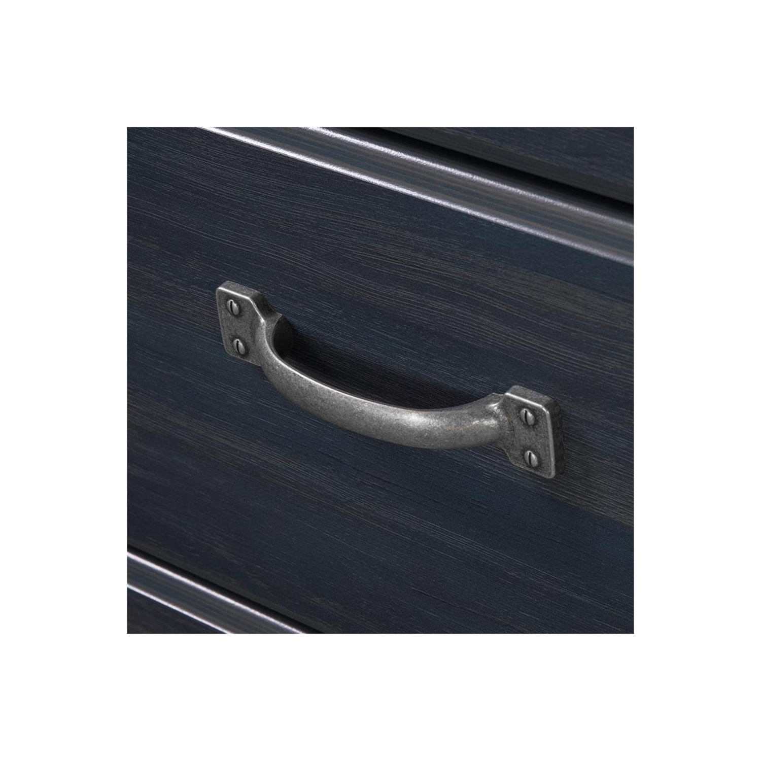 Ensemble avec lit avec rangement et tête de lit bibliothèque de South Shore, bleu bleuet