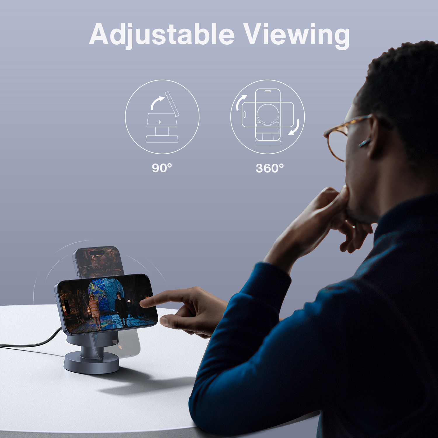 iVANKY 4 in 1 Wireless Charging Station Cube with Night-Lamp for MagSafe Magnetic Charger 22.5W for Multiple Devices, Apple Watch Ultra, AirPods