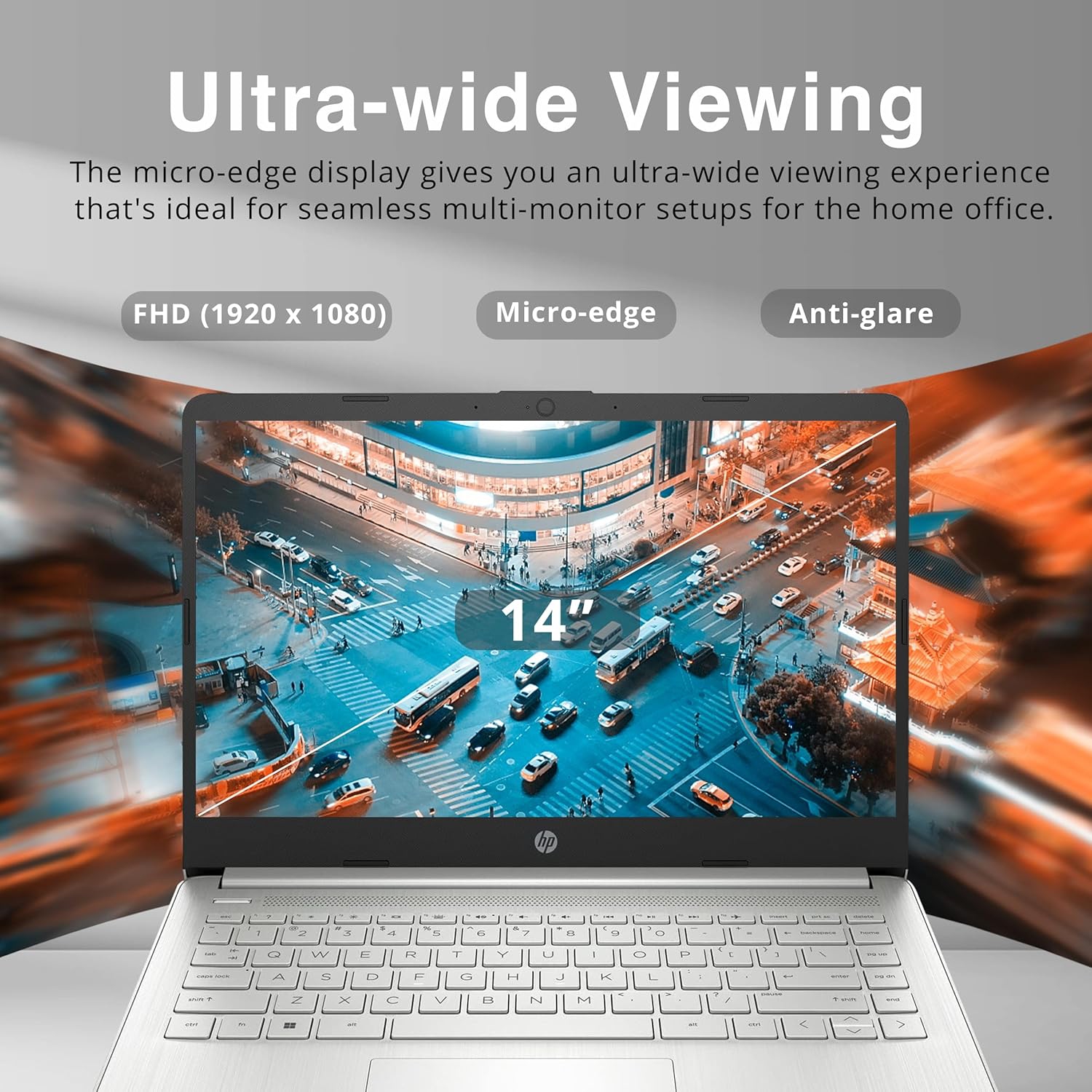 HP 14" FHD Lightweight Laptop, Intel Pentium Silver N6000, 64GB eMMC Storage, 4GB RAM, 720p Webcam, Intel UHD Graphics, Wi-Fi 5, Bluetooth, HD Audio,