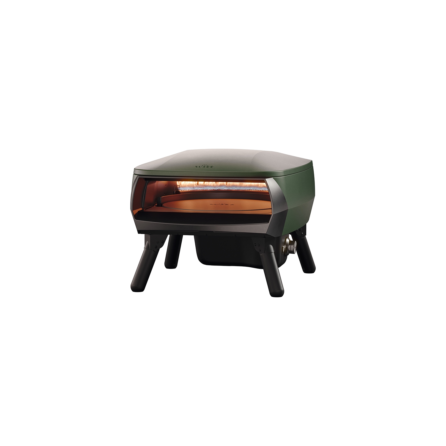 13” Witt Piccolo Pizza Oven with rotating stone - Matte Green