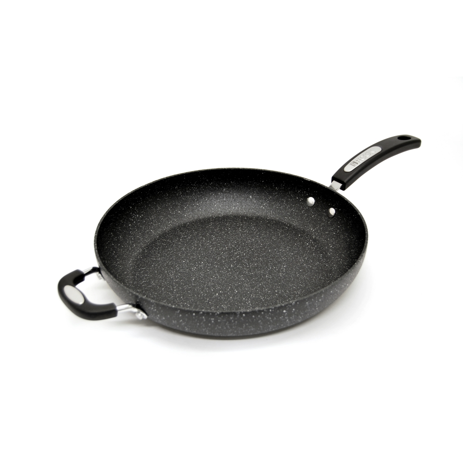 The Rock Classic 12.5" Ceramic Deep Fry Pan with Help Handle