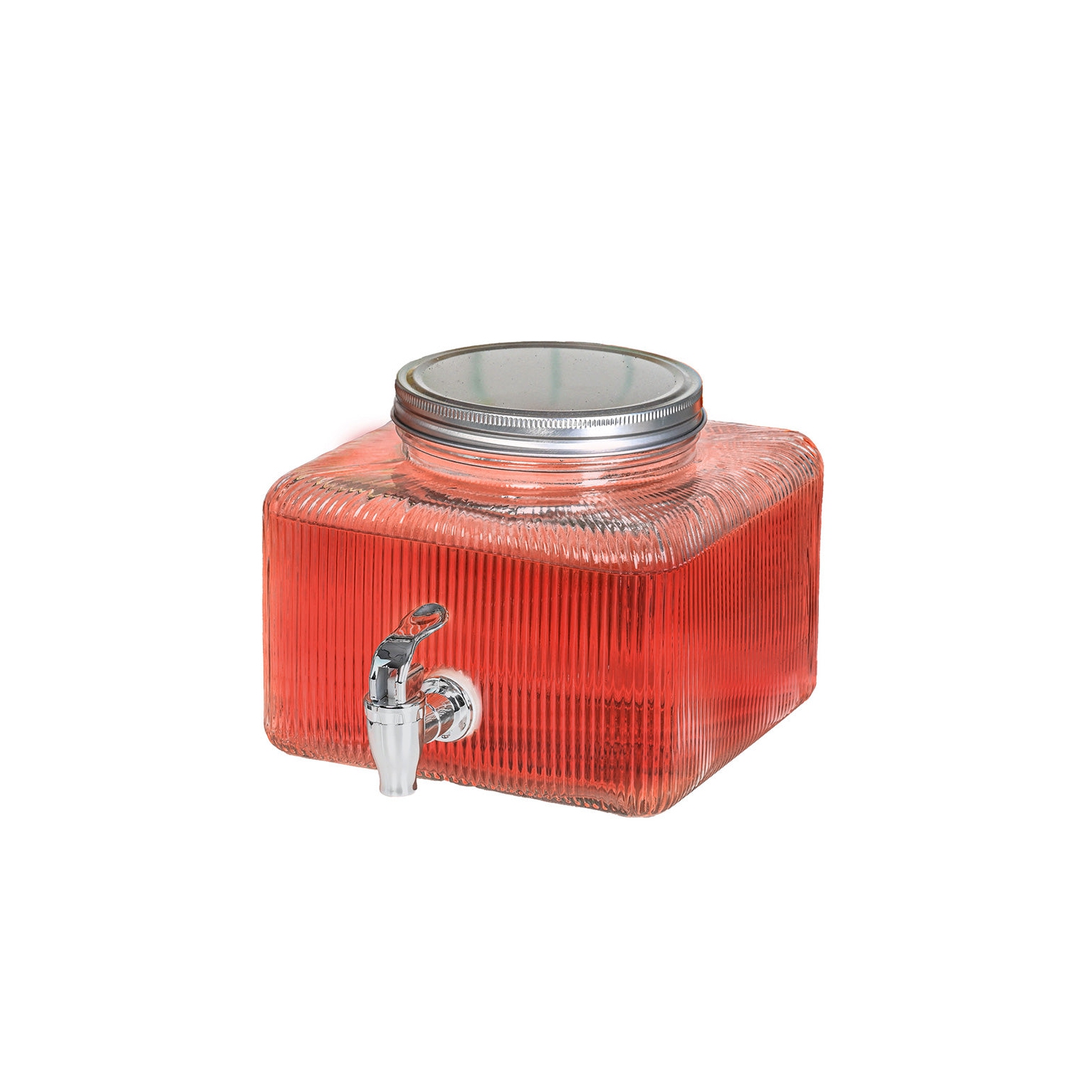 JS Gourmet – distributeur de boissons en verre avec robinet pour réfrigérateur, capacité de 3,7 litres