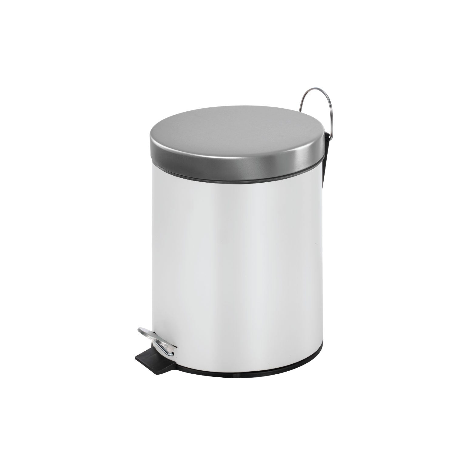 Jessar - Stainless Steel Pedal Bin with Lid, 3 Litre Capacity, White