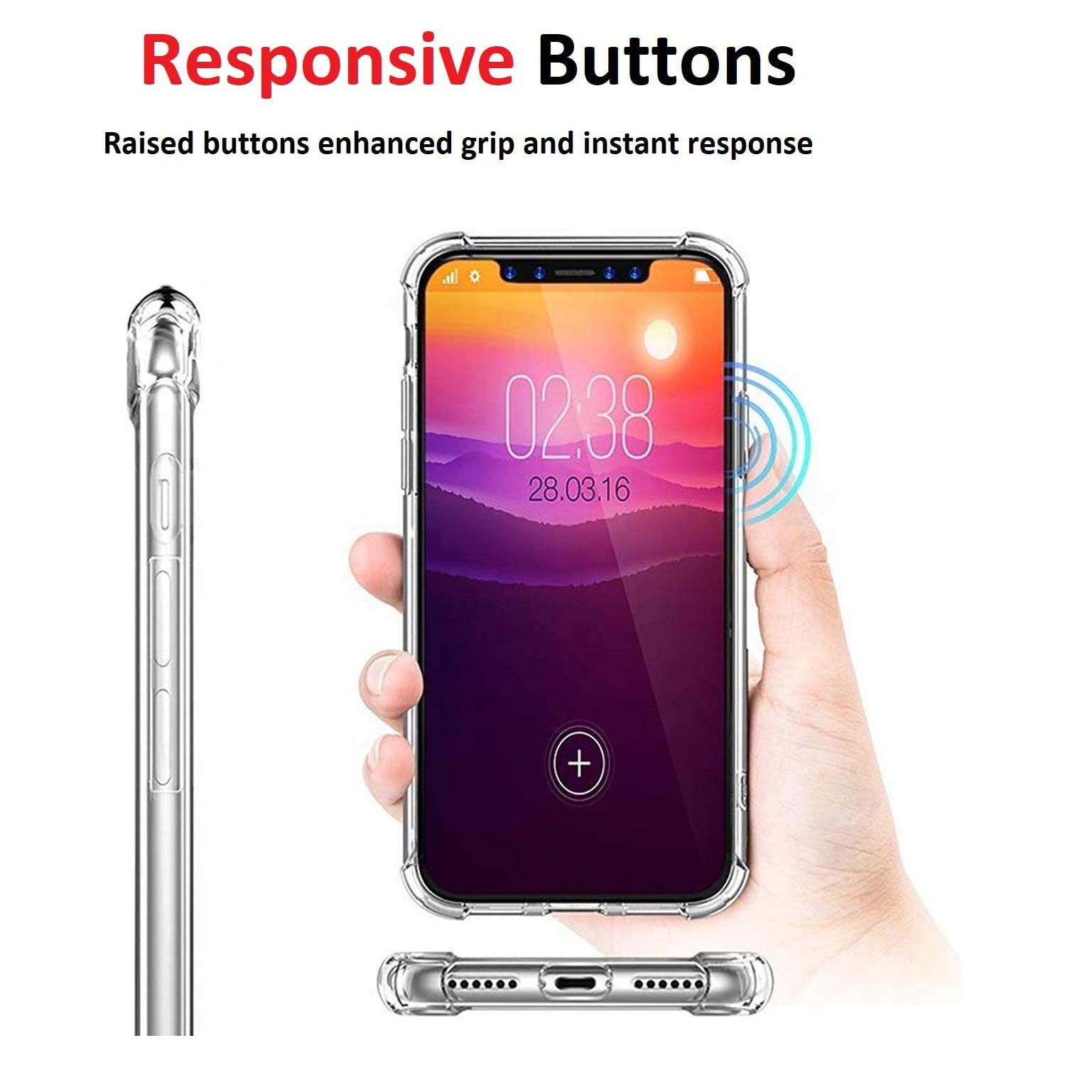 Apple iPhone XR Soft Gel Clear Case with Shockproof Bumper Durable Transparent Cover with Impact-Resistant Protection