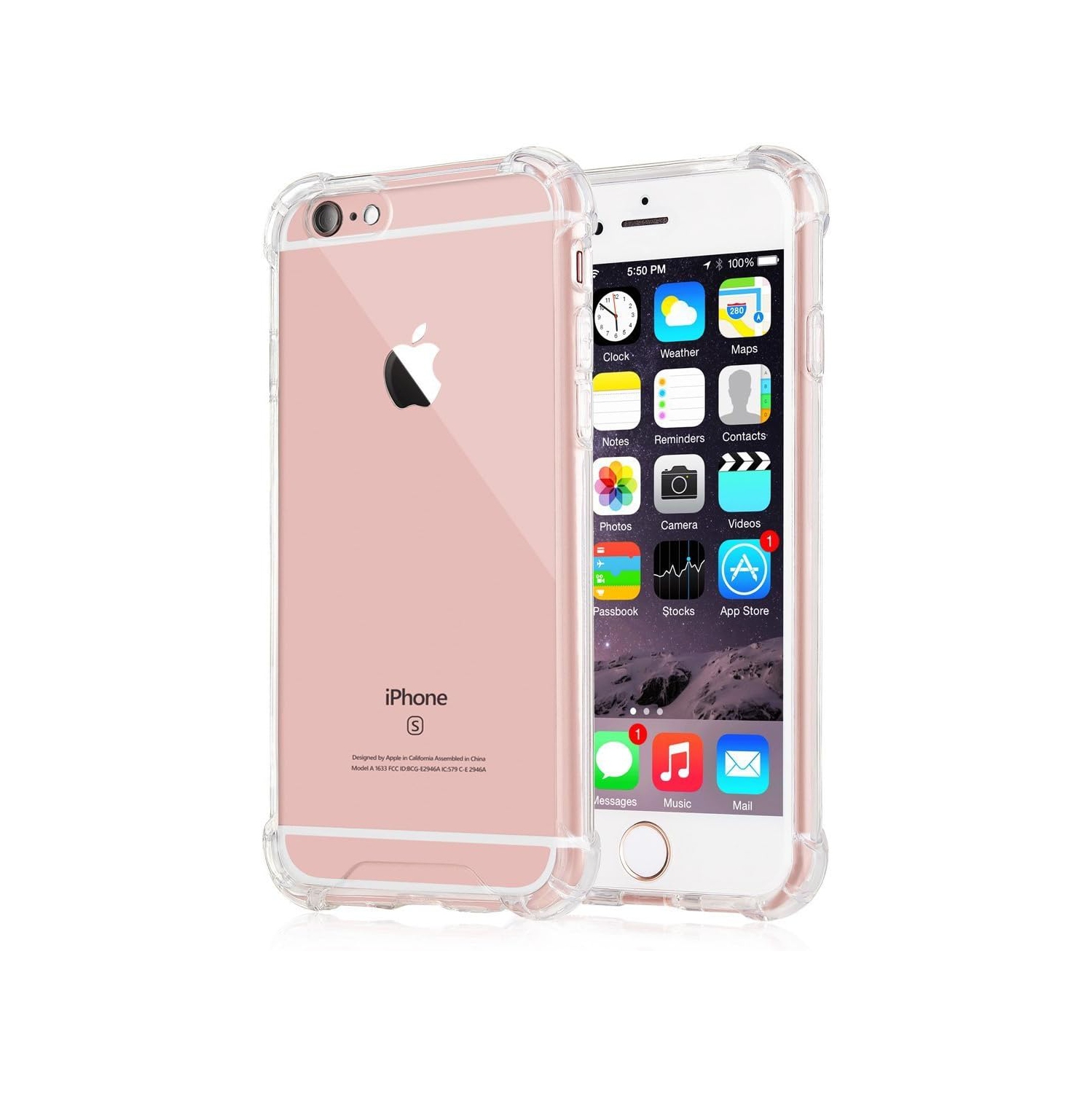 Étui transparent pour iPhone 6 plus d'Apple avec pare-chocs durable, transparent et résistant aux chocs