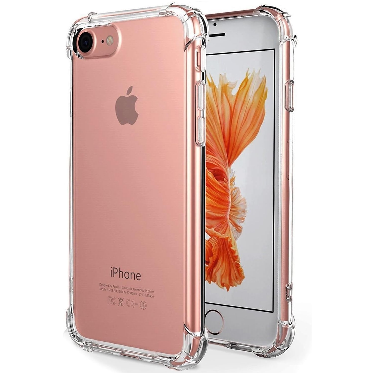 Apple iPhone 7 / iphone 8 Clear Case with Shockproof Bumper Durable Transparent Cover with Impact-Resistant Protection