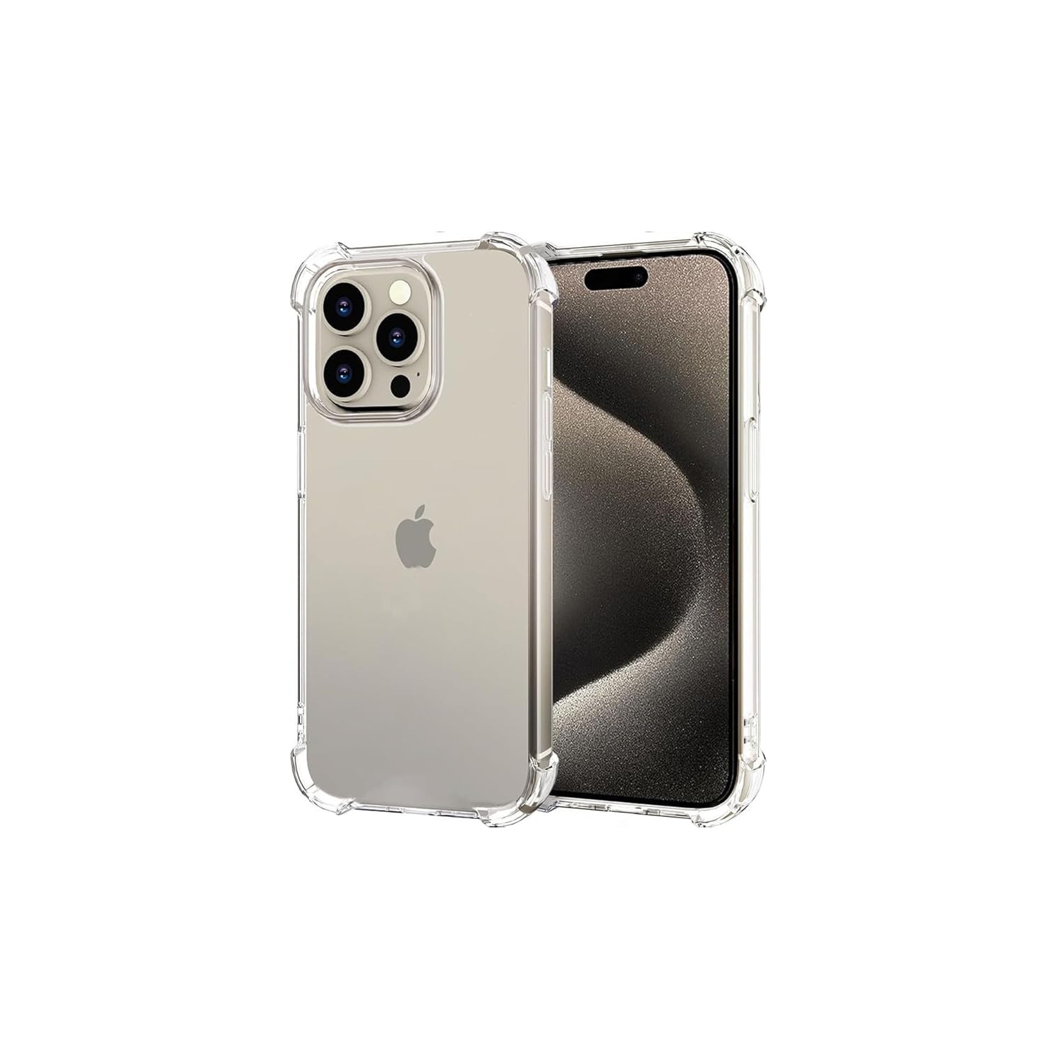 Étui transparent et antichoc pour iPhone 15 Pro Max d'Apple, étui transparent durable et résistant aux chocs