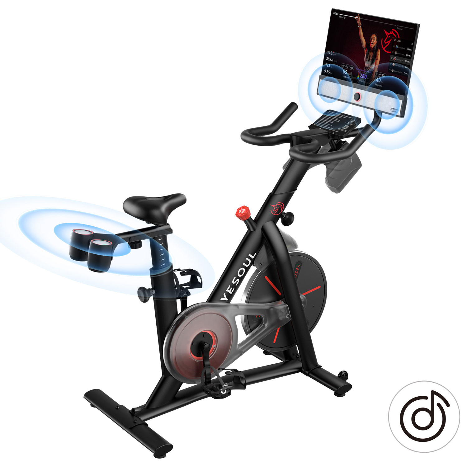 Vélo d'exercice intelligent G1M Max avec écran intelligent de 21,5 po de Yesoul
