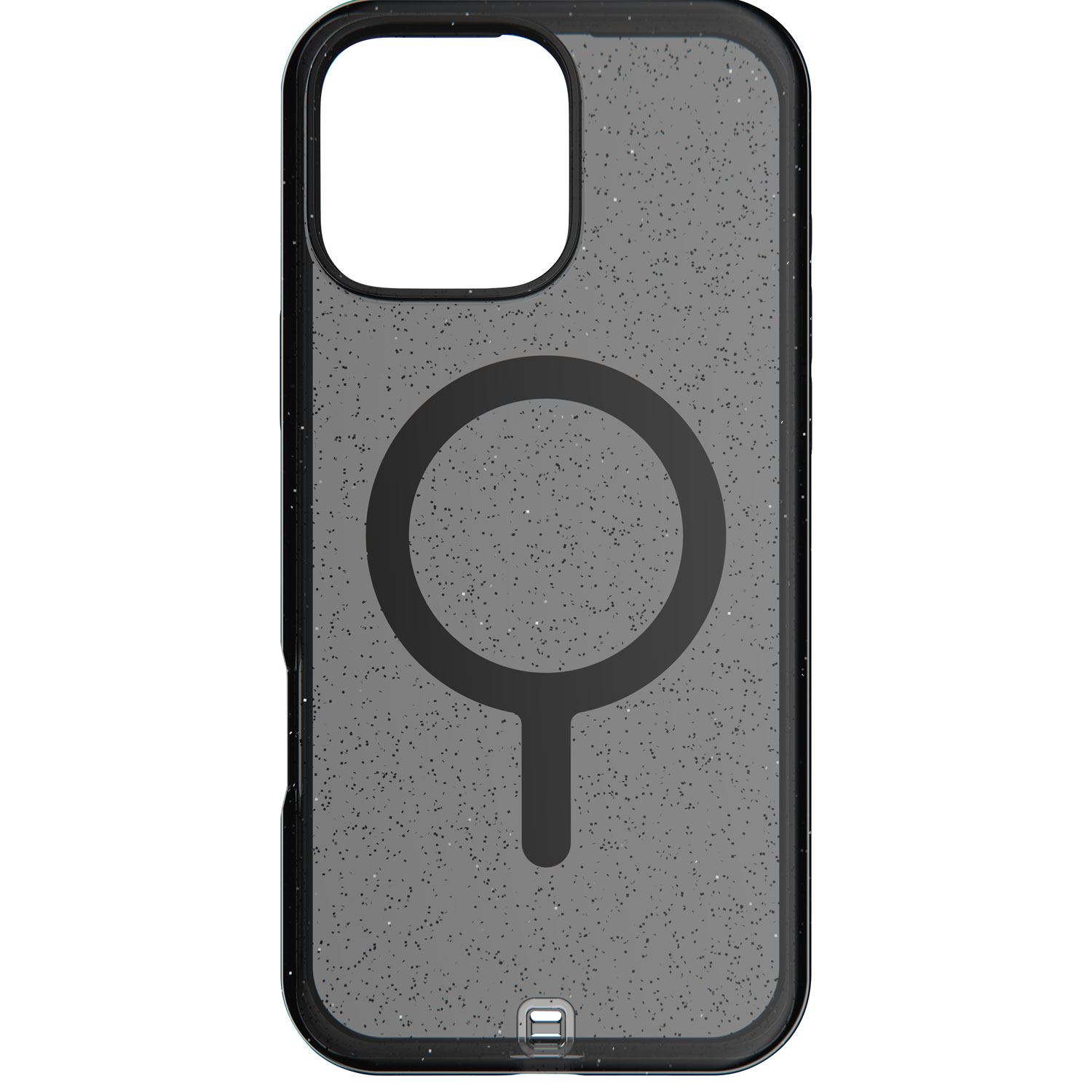 PopSockets IPhone 16 Pro Case Compatible With MagSafe, Mobile Phone Case For IPhone 16 Pro, Wireless Rechargeable, Case Only - Black Translucent
