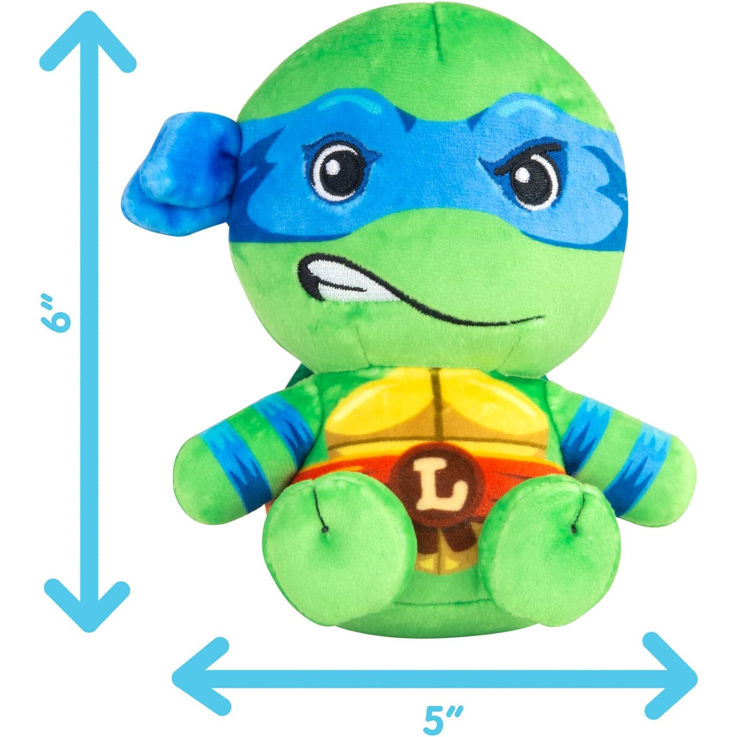 Club Mocchi Mocchi- Teenage Mutant Ninja Turtles Plush — TMNT Leonardo — Planches de tortues de collection — 6 pouces