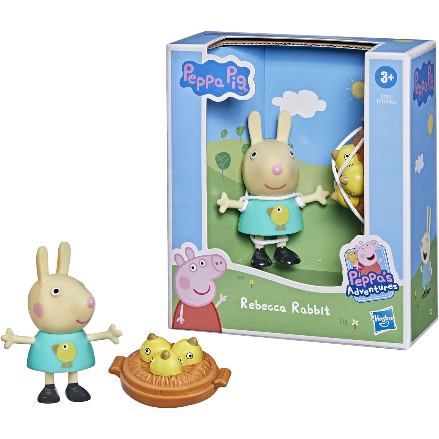 Hasbro Peppa Pig Peppa’s Adventures Peppa’s Fun Friends Preschool Toy, Rebecca Rabbit Figure, Ages 3 and Up, F2208