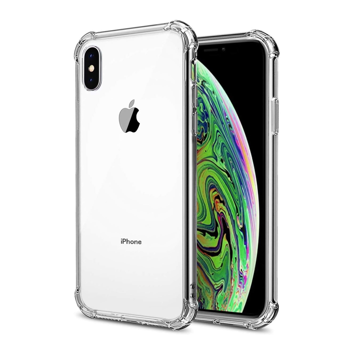 Apple iPhone Xs Max Clear Case with Shockproof Bumper Durable Transparent Cover with Impact-Resistant Protection