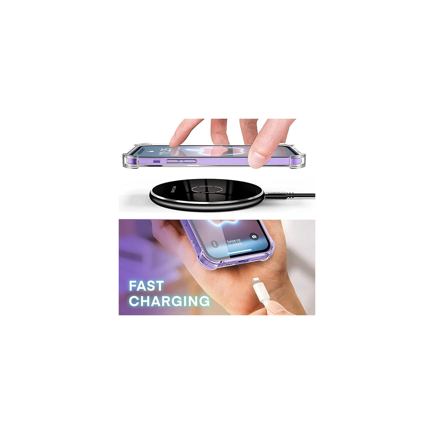 Étui transparent pour iPhone 14 Pro d'Apple avec pare-chocs résistant aux chocs, durable et transparent avec protection résistante aux chocs