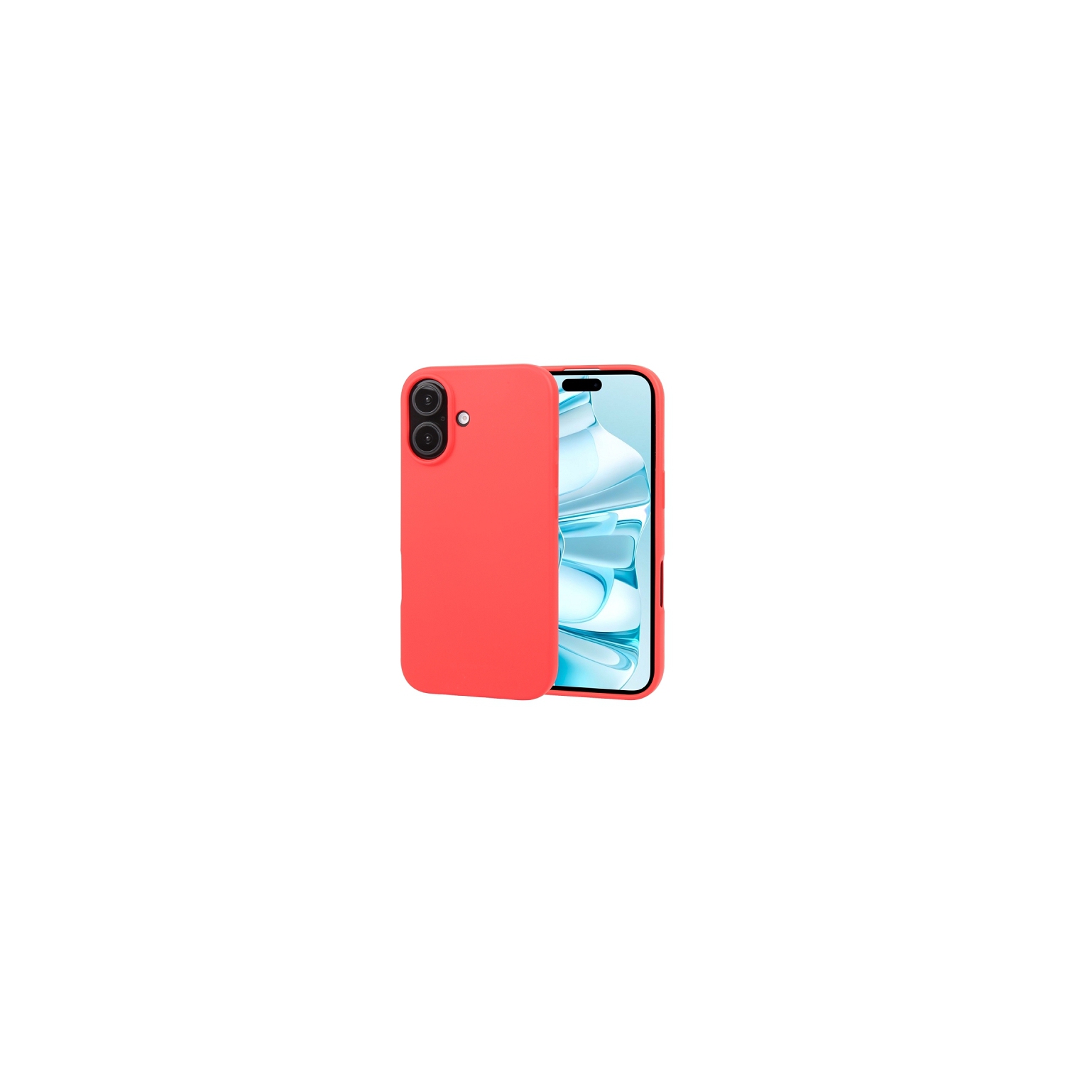TopSave Goospery Soft Feeling Jelly Silky Slim Bumper Case For iPhone 16 Plus, Red