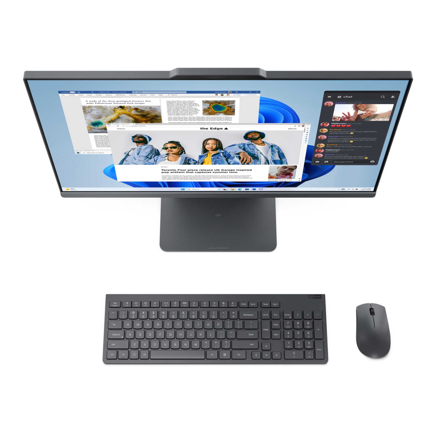 Lenovo IdeaCentre AIO AMD Desktop, 23.8" FHD IPS 14ms, Ryzen 3 7335U, 8GB, 256GB SSD
