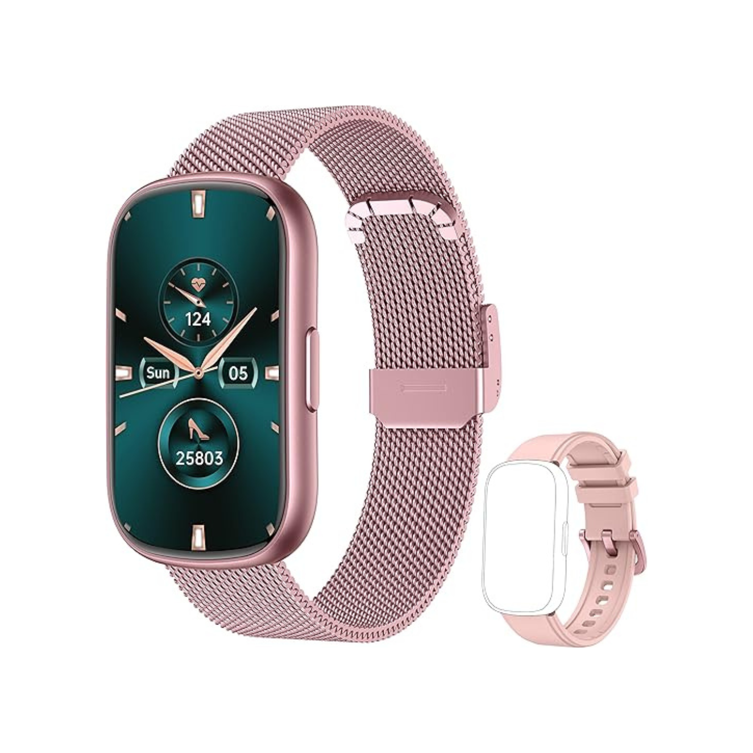 Slim Fitness Tracker, Smart Watch with Heart Rate, Blood Oxygen, Blood Pressure and Sleep Monitor, Activity Tracker & Pedometer, Calories Step