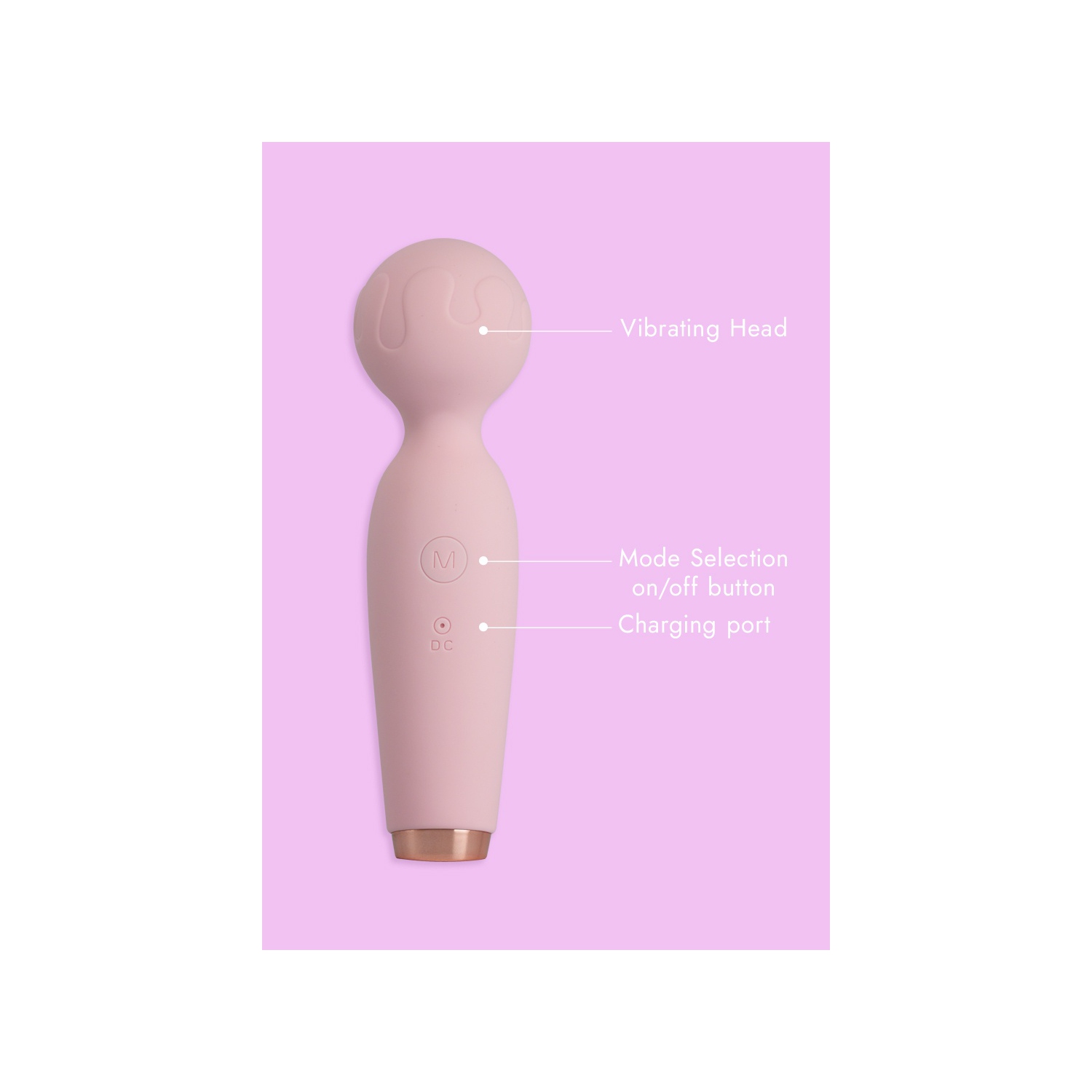 Euphoria - Compact Wand Vibrator - Pink Valentine
