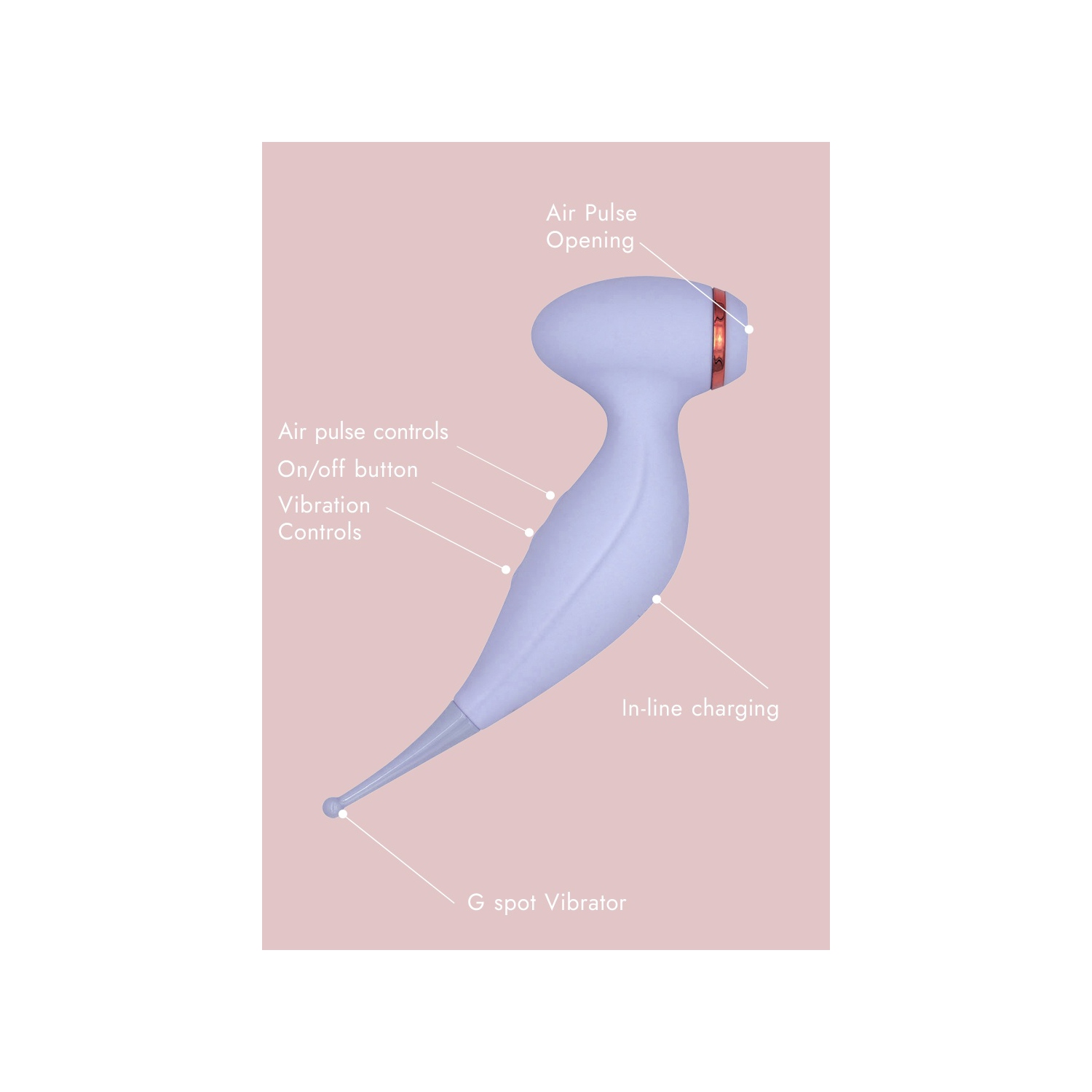 Amour - stimulateur Air Pulse/G Spot - Love Me Lilac