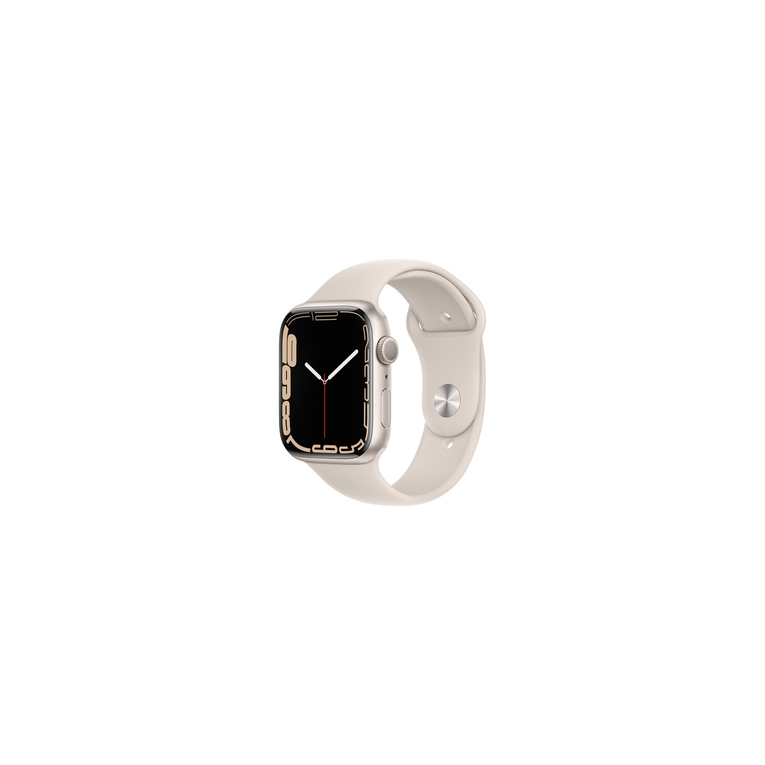 Refurbished (Excellent) - Apple Watch Series 7 (GPS) 45mm Starlight Aluminum Case with Starlight Sport Band