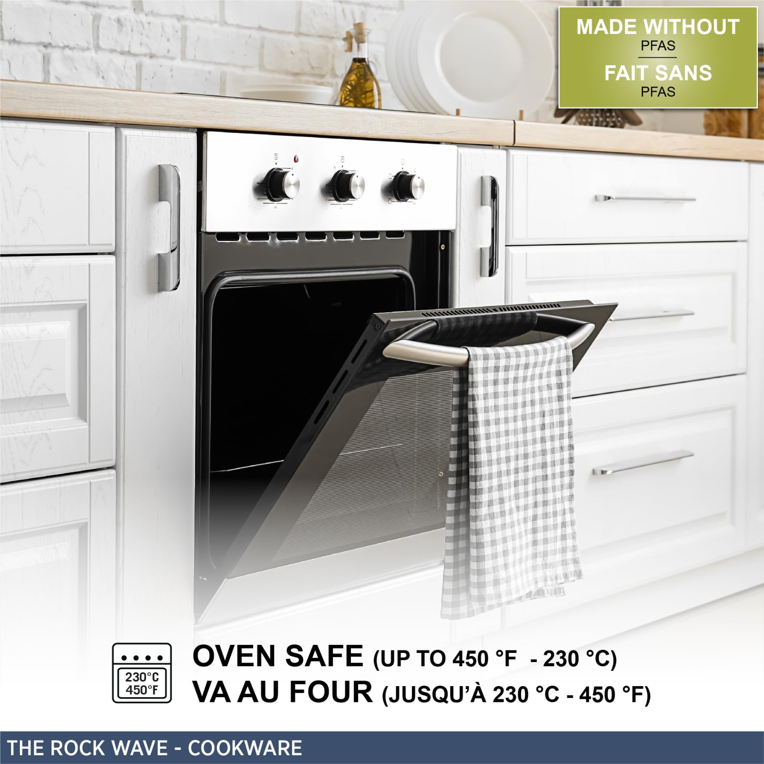 Starfrit the Rock Wave 5.6L Stainless Steel Stockpot with Wave.Tec