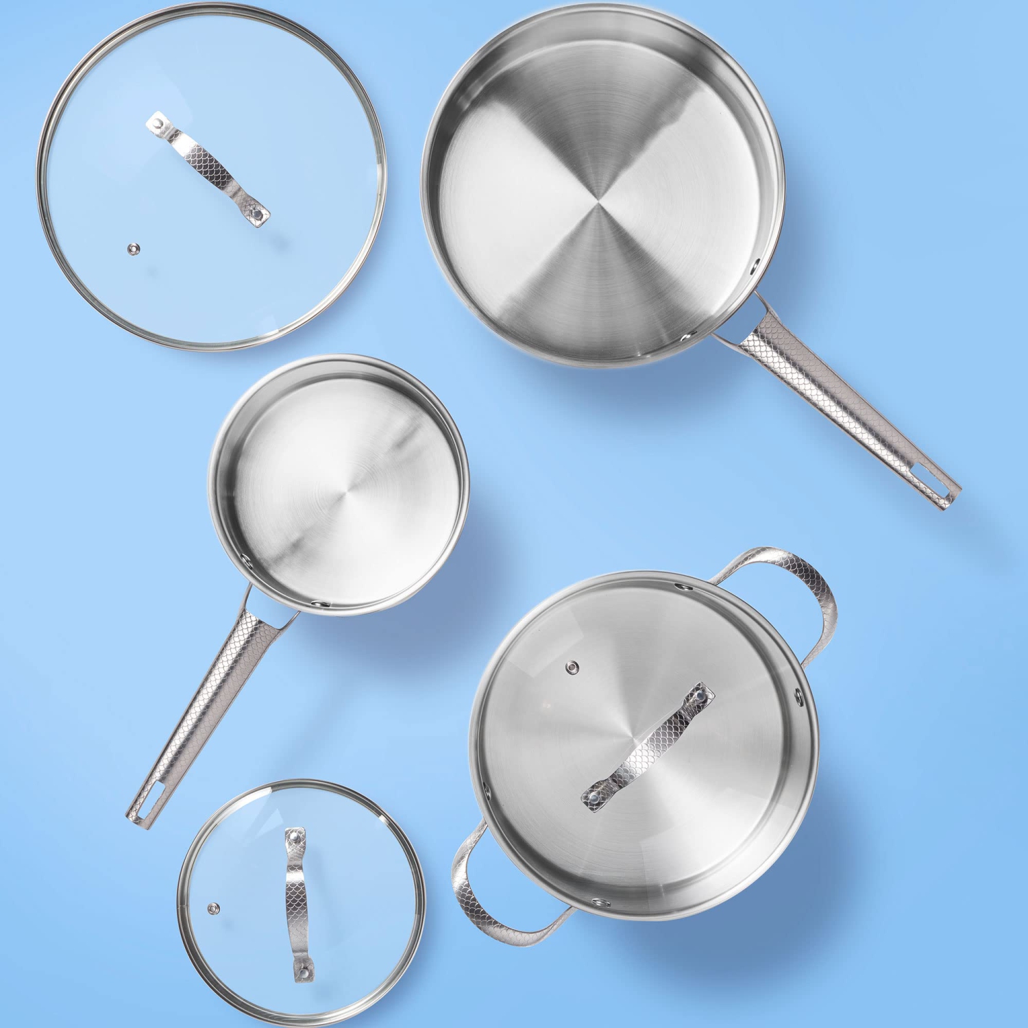 Starfrit the Rock Wave 5.6L Stainless Steel Stockpot with Wave.Tec