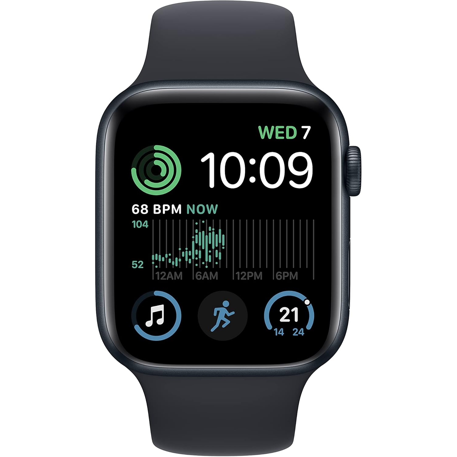 Open box - Apple Watch SE (GPS + Cellular 44mm) Midnight Aluminium Case with Midnight Sport Band, M/L