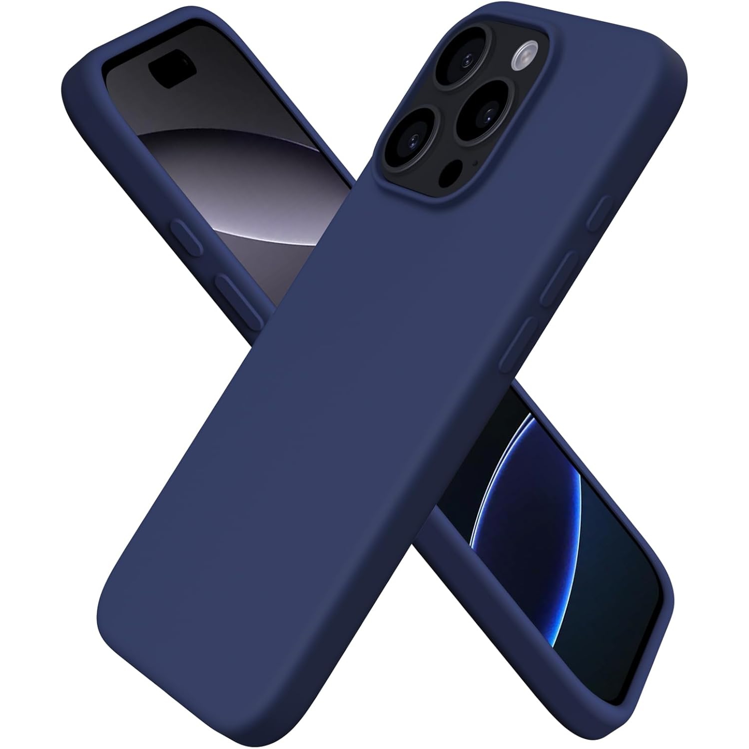 ORNARTO – compatible avec l’étui iPhone 16 Pro, 6,3 po, 3 couches de silicone liquide, étui de téléphone en caoutchouc souple entièrement recouvert