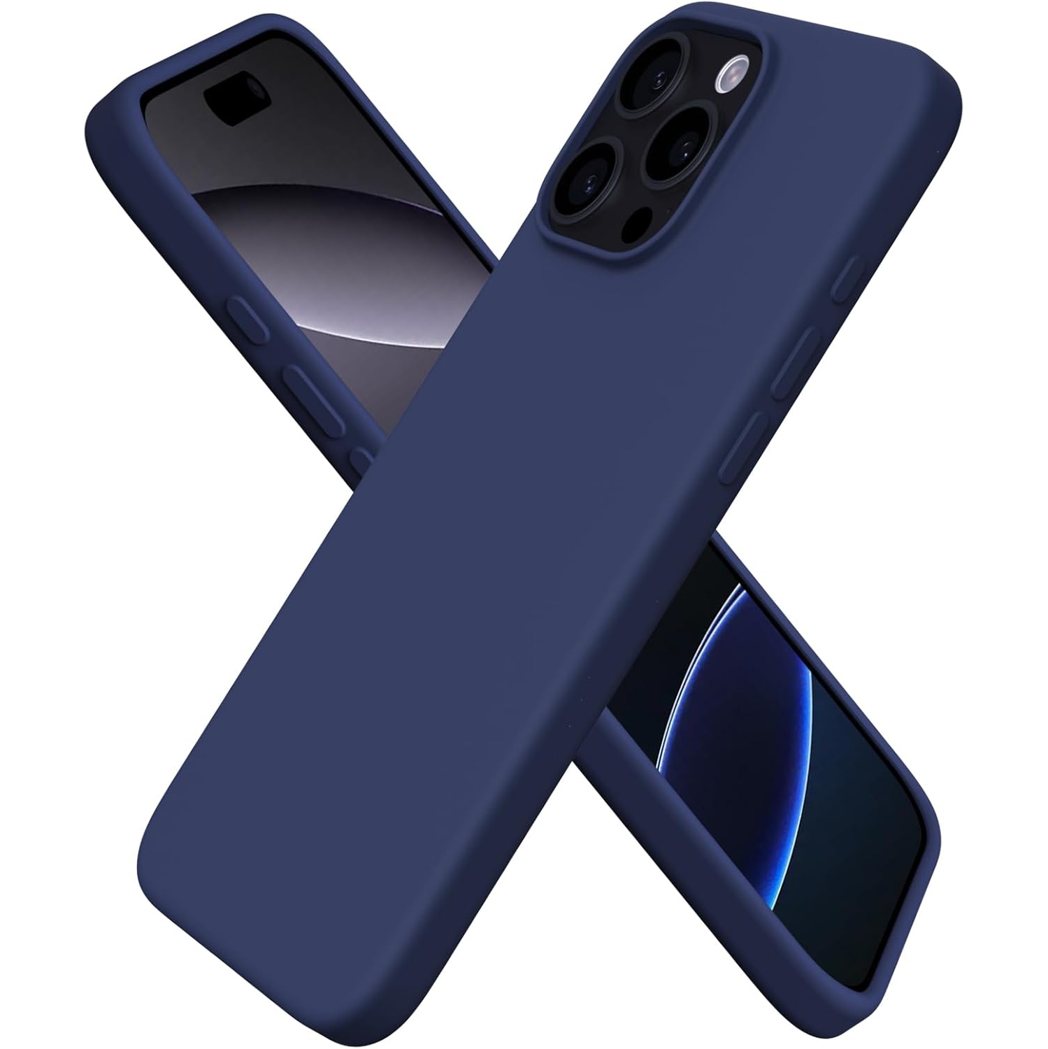 ORNARTO compatible avec l’étui iPhone 16 Pro Max 6,9 po, 3 couches de silicone liquide, étui pour téléphone en caoutchouc souple entièrement