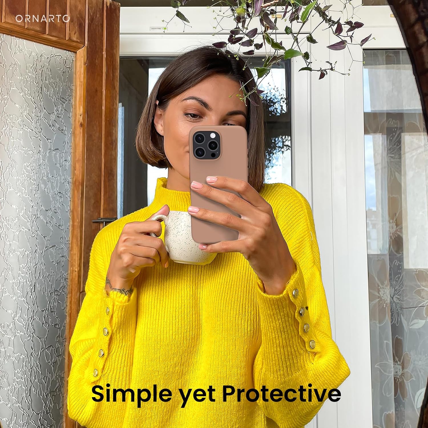 ORNARTO Compatible with iPhone 16 Pro Max Case 6.9",Liquid Silicone 3 Layers Full Covered Soft Gel Rubber Phone Case, Shockproof Protective