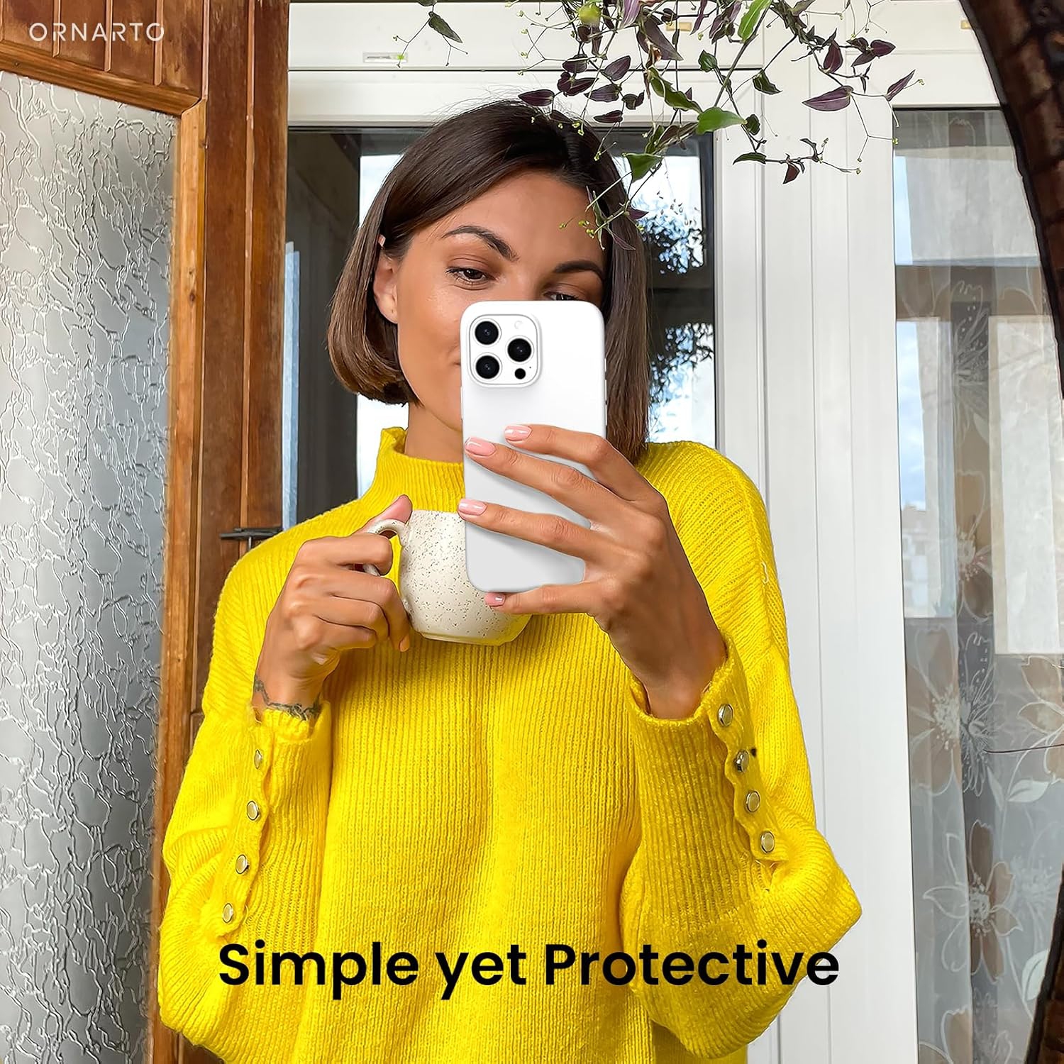 ORNARTO Compatible with iPhone 16 Pro Max Case 6.9",Liquid Silicone 3 Layers Full Covered Soft Gel Rubber Phone Case, Shockproof Protective